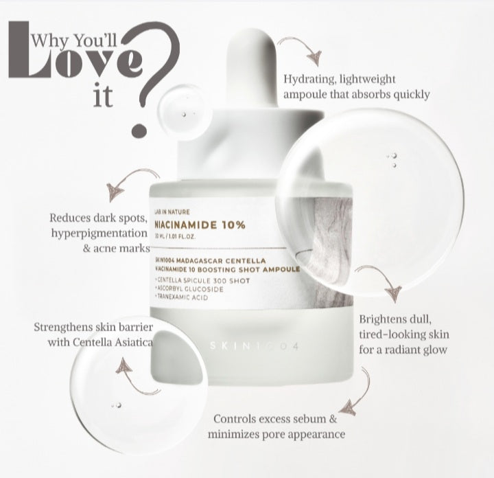 SKIN1004 Niacinamide 10 Boosting Shot -High-Power Brightening Ampoule Serum